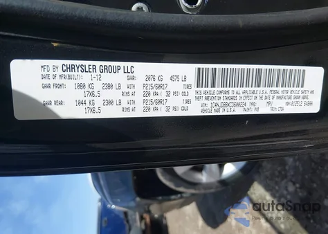 2012 Jeep Compass Sport z USA, uszkodzony, nr VIN 1C4NJDBBXCD600224